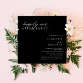 パーティー・ブラックモダンの後で楽し結婚く 招待状