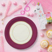 パーティー ペーパー チャイナ風 プレート 縁取り (パーティー)