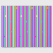 パーティー ポップ・アートの ラッピングペーパー (フラット)