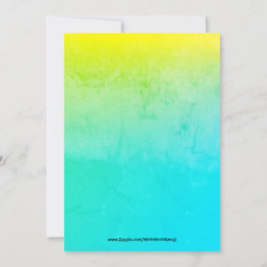 パーティー·ポーパー·エモジの誕生日パーティーの招待 招待状 (裏面)