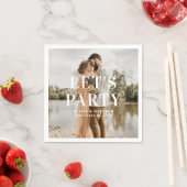 パーティー。ミニマモダンリストタイポグラフィ結婚ズ スタンダードカクテルナプキン (インサイチュ)