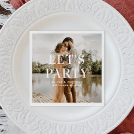 パーティー。ミニマモダンリストタイポグラフィ結婚ズ スタンダードカクテルナプキン