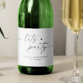 パーティー。モダンスシンプルクリプトバチェロレッテ スパークリングワインラベル