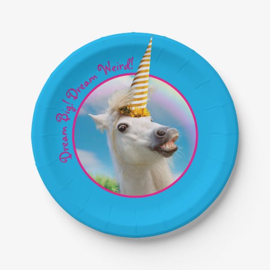 パーティー·ユニコーン·ホース·アンド·レインボー ペーパープレート (正面)