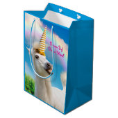 パーティー·ユニコーン·ホース·アンド·レインボー ミディアムペーパーバッグ (裏面アングル)