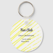 パーティー ライン 黄色 バックグラウンド キーホルダー (裏面)