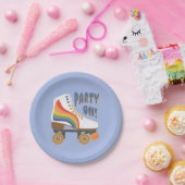 パーティー!ローラスケートパーティープレート ペーパープレート (パーティー)