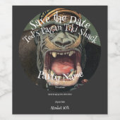 パーティー 保存 日付 ティキ バー ハット シャック ワインラベル (シングルラベル)