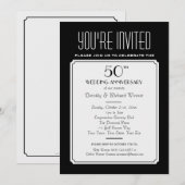 パーティー、再会またはイベント 5x7 黒の招待状 招待状 (正面/裏面)