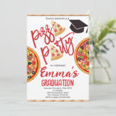 パーティー 卒業お祝い ピザ 招待状 (スタンド正面)