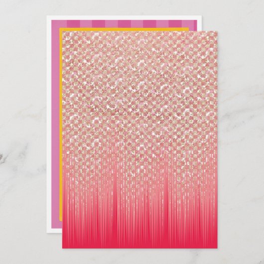 パーティー、卒業式、およびライフアナウンスカード 案内状 (正面/裏面)