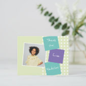 パーティー 卒業 かわいい サンクス ポストカード (スタンド正面)