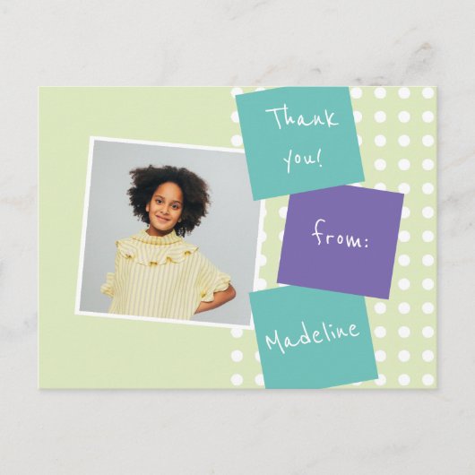 パーティー 卒業 かわいい サンクス ポストカード (正面)