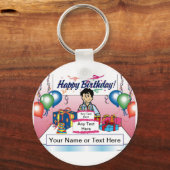 パーティー,大人 – 男性の漫画 キーホルダー (正面)