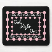 パーティー-女の子夜ピンクの腹菌類と マウスパッド (正面)