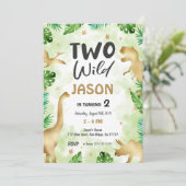 パーティー、恐竜の誕生日 招待状 (スタンド正面)