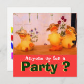 パーティー 招待状 (正面/裏面)