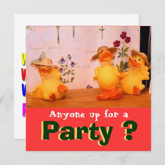 パーティー 招待状 (正面/裏面)