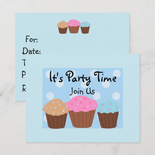 パーティー 招待状 (正面/裏面)