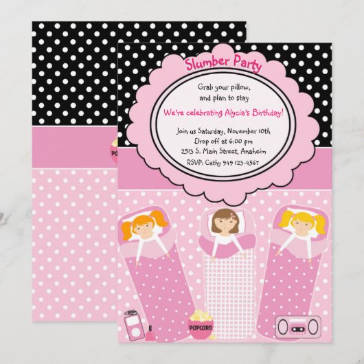 パーティー 招待状 (正面/裏面)