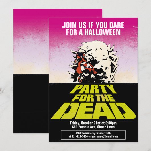 パーティー 招待状 (正面/裏面)