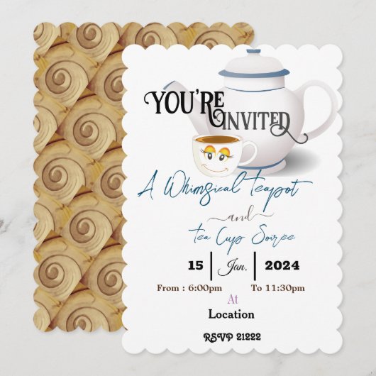 パーティー 招待状 (正面/裏面)