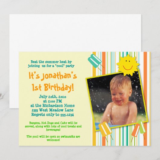 パーティー! 招待状 (正面/裏面)