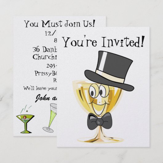 パーティー 招待状 (正面/裏面)