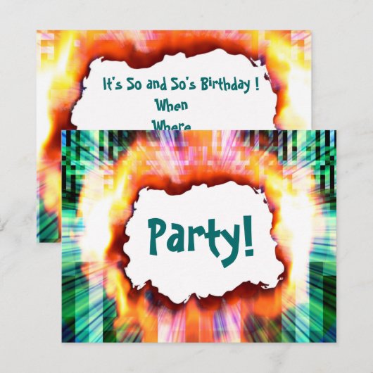 パーティー! 招待状 (正面/裏面)