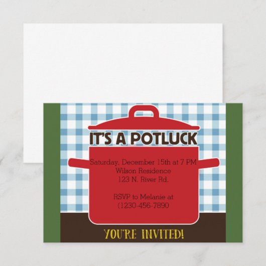 パーティー 招待状 (正面/裏面)