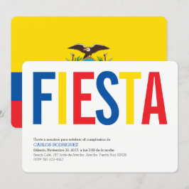 パーティー：招待状：エクアドル：エクアドルの国旗 招待状
