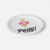 パーティー!水彩ラマ ペーパープレート (アングル)
