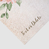 パーティー 水彩 ピンク 白 花 エレガント 薄葉紙 (詳細)