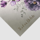 パーティー 水彩 紫 ピンク 花 ゴールド エレガント 薄葉紙 (詳細)