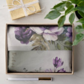 パーティー 水彩 紫 ピンク 花 ゴールド エレガント 薄葉紙 (ギフト)