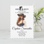 パーティー　海賊の少女　テーマ　招待状 招待状 (スタンド正面)