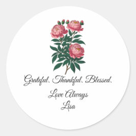 パーティー・誕生日・シャワー・サンキューステッカー ラウンドシール