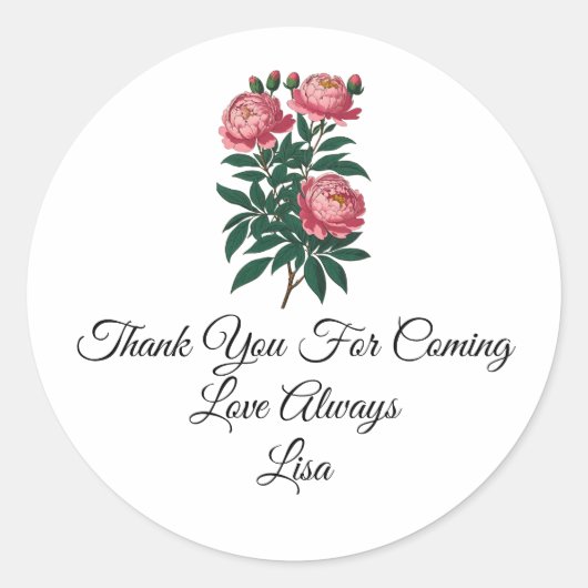 パーティー・誕生日・シャワー・感謝の気持ち   ラウンドシール (正面)