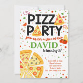 パーティー 誕生日 子供 イタリアン 楽しい 男の子 女の子 招待状 (正面)