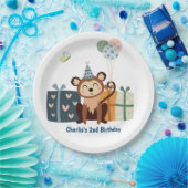 パーティー,贈り物と気球を持つサル ペーパープレート (パーティー)