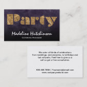 パーティー |金ゴールドと紫 名刺 (正面/裏面)