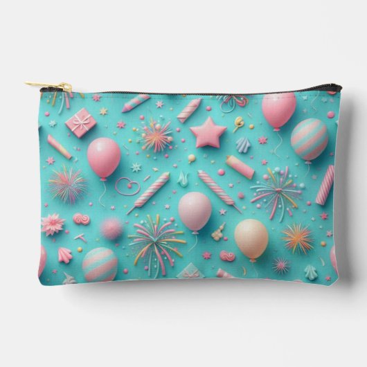 パーティー（青） アクセサリーポーチ (正面)