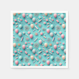 パーティー(青) スタンダードカクテルナプキン