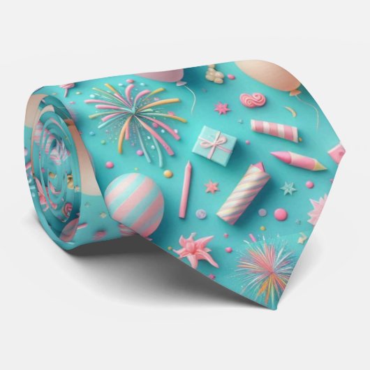 パーティー（青） ネクタイ (ロール)