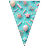 パーティー（青） バンティングフラッグ (第3の旗)