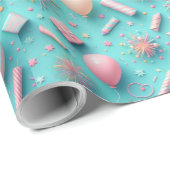 パーティー（青） ラッピングペーパー (ロールコーナー)