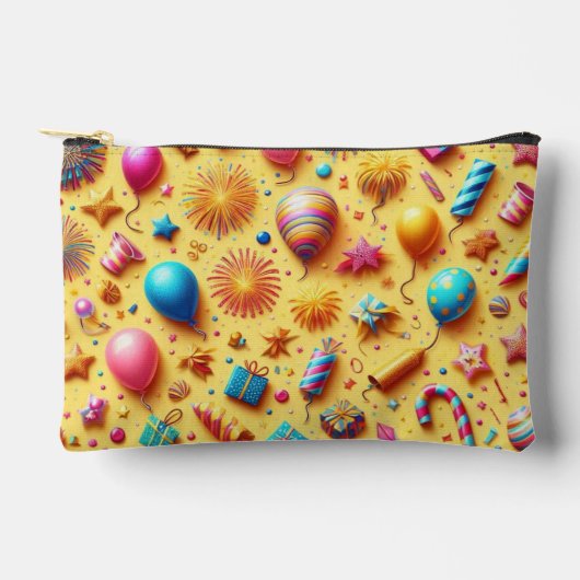 パーティー（黄） アクセサリーポーチ (正面)
