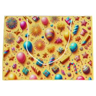 パーティー（黄） ラージペーパーバッグ