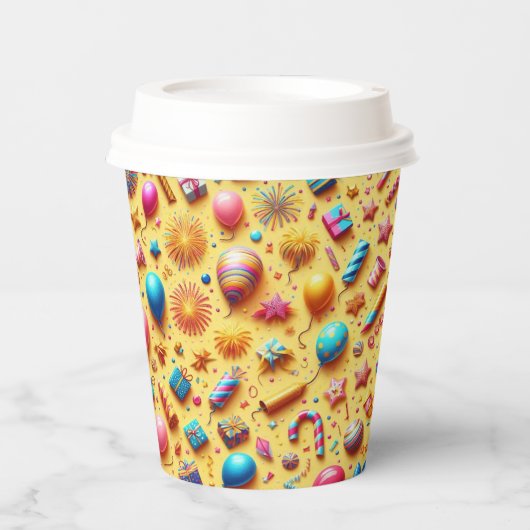 パーティー（黄） 紙コップ (正面)