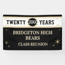 パーティー!20周年同窓会お祝いバナー
